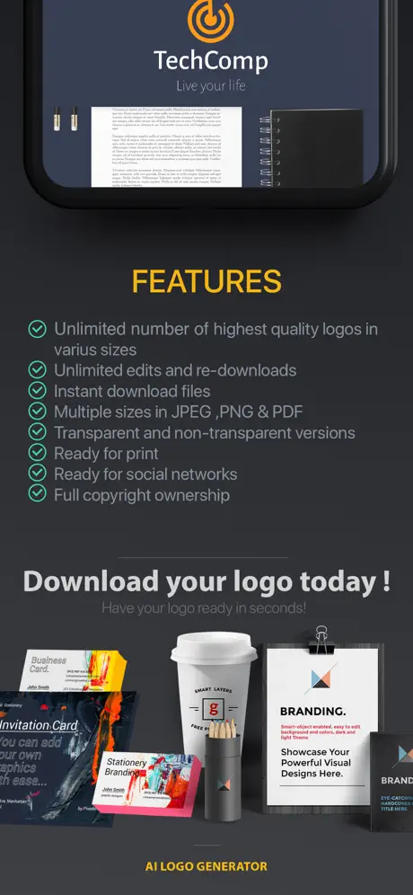 AI Logo Generator - Легкий лог