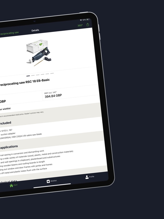 Screenshot #5 pour Application Festool Order