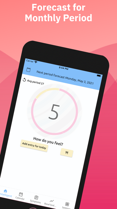 Cycle Calendar & Periods app Screenshot
