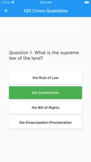 u.s. citizenship test audio iphone screenshot 2