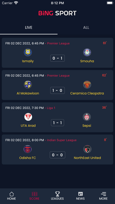 Bingsport - Soccer TV Screenshot