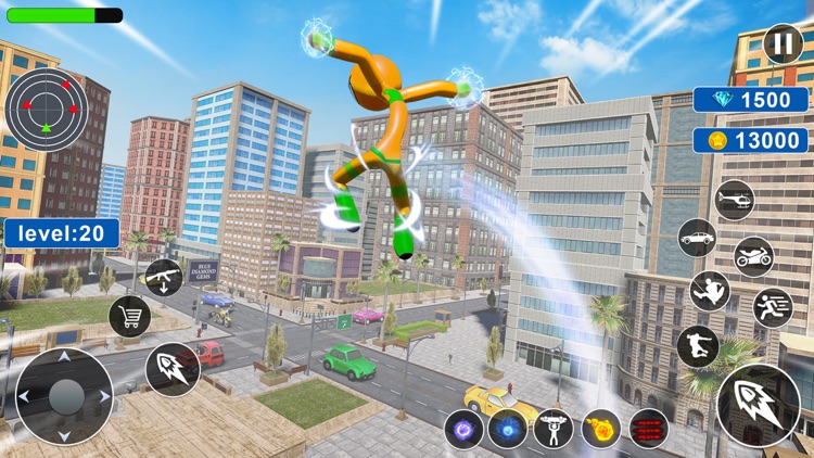 Stickman Rope Hero Game spider screenshot-8