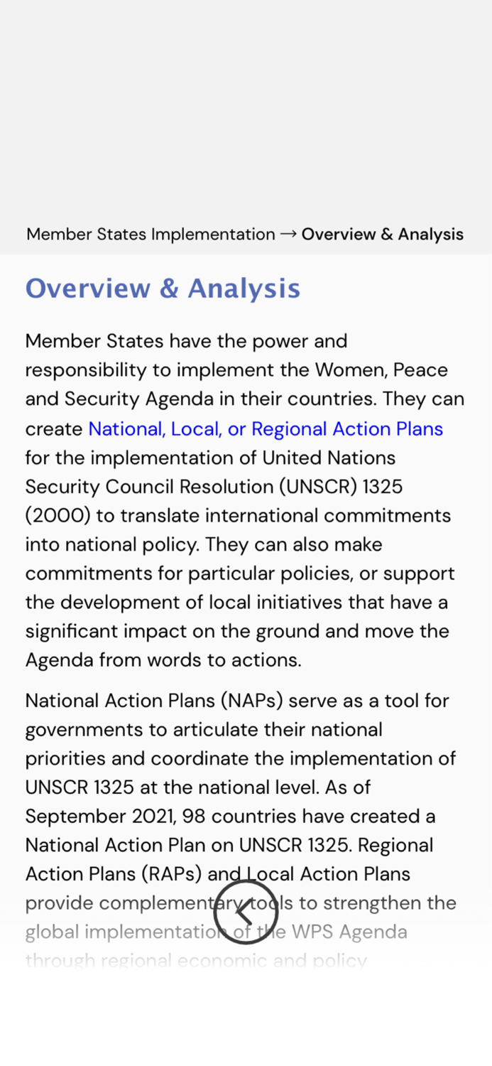 Women Peace and Security