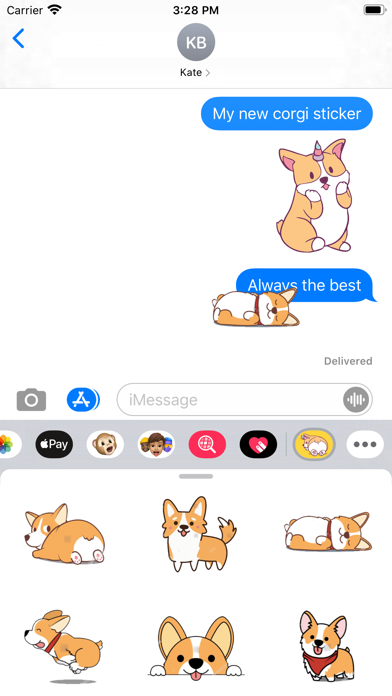 Rainbow Corgi Stickers Screenshot