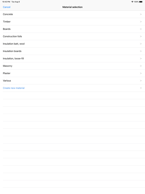 Thermal Transmittance Calc iPad screenshot 6 - Utilities app