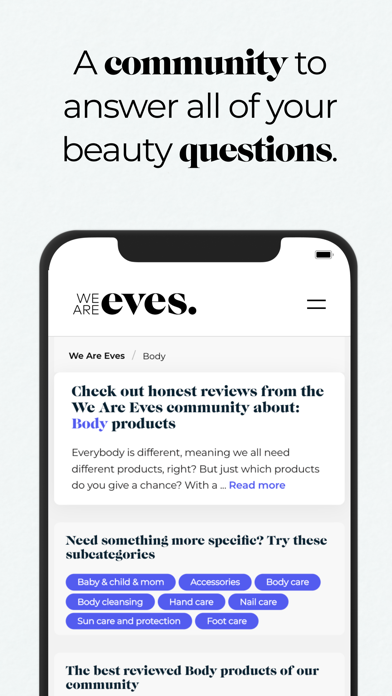 We Are Eves - Beauty Reviews Screenshot