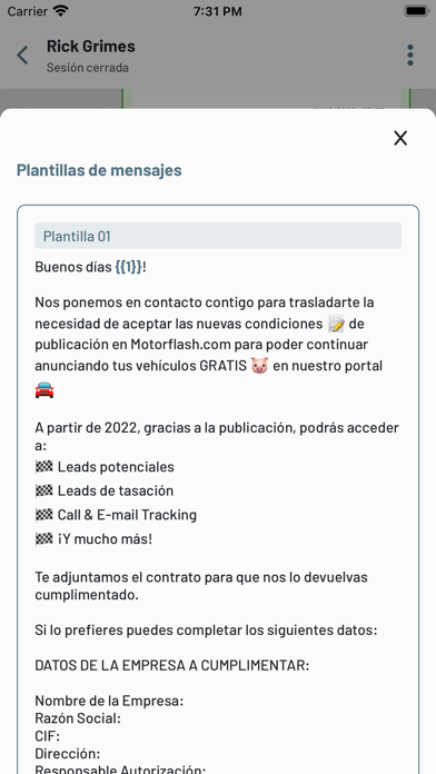 Motorflash Message Screenshot
