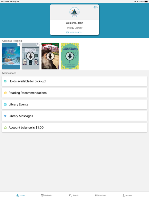 Screenshot #1 for cloudLibrary by Bibliotheca