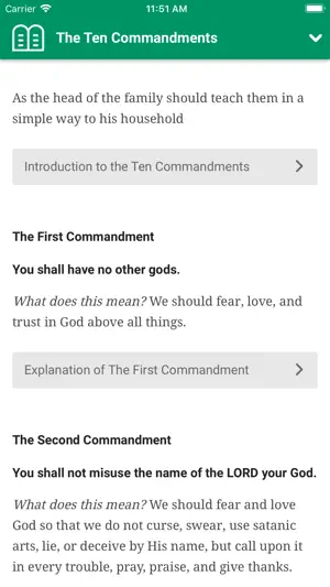 Luther's Small Catechism screenshot 1