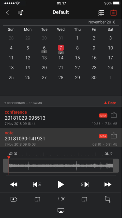 AVR X PRO - Voice Recorder Screenshot