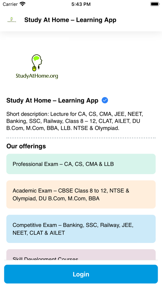 #1. Study At Home – Learning App (iOS) 由: Study At Home Private Limited