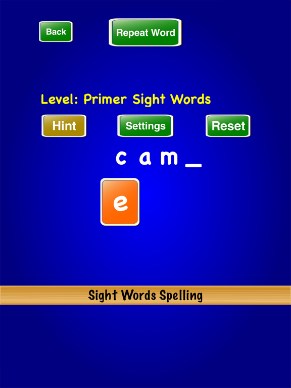 Screenshot #1 for Sight Words Spelling