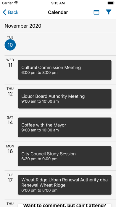 City of Wheat Ridge Colorado Screenshot