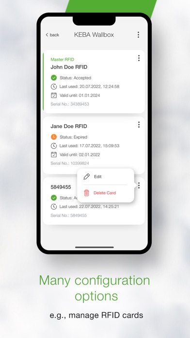 KEBA eMobility App Screenshot