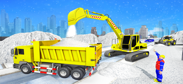 US Snow Excavator Simulator 3D