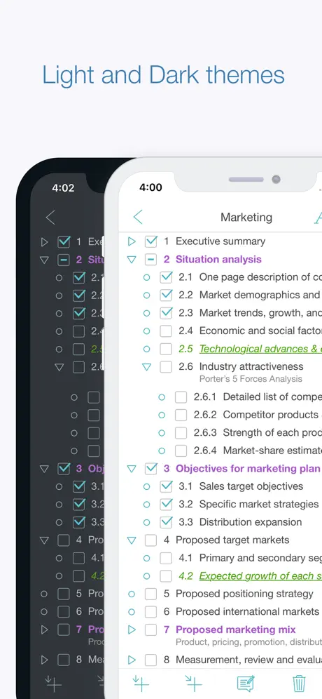Cloud Outliner - Nested Lists