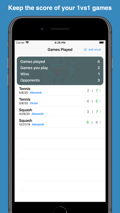 Score 1vs1: Keep Score Screenshot