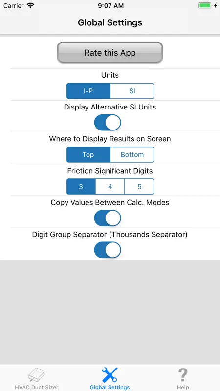 ASHRAE HVAC Duct Sizer screenshot 7 of 10