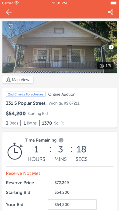 Xome Auctions Screenshot