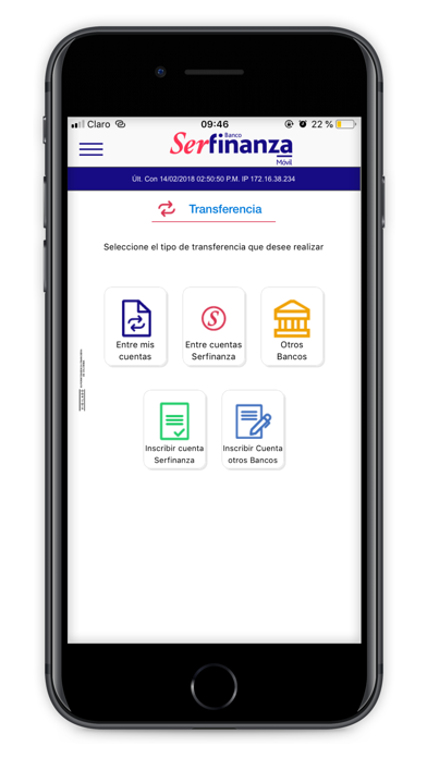 Serfinanza Móvil Personas Screenshot