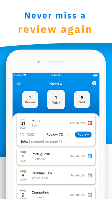 Estudez: Manage your studies Screenshot