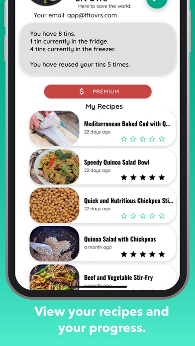 Lft Ovrs - Track Prepped Meals Screenshot