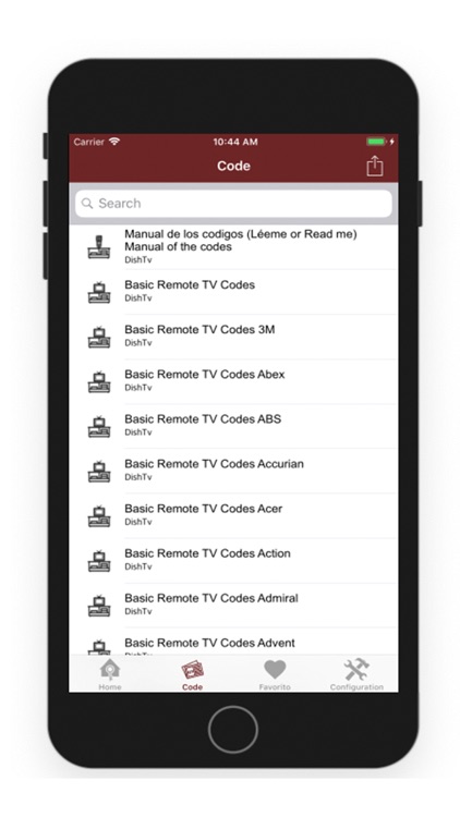 Control Code For Dish TV