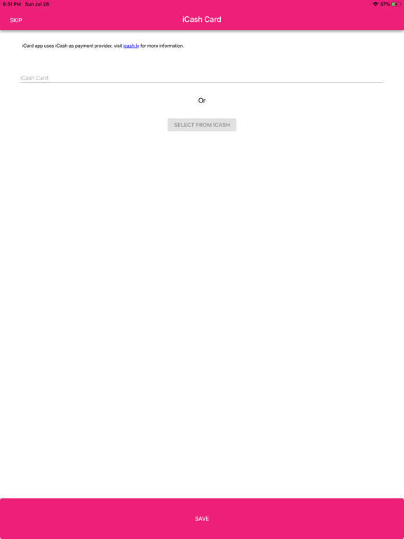 iCard : Top-up Services iPad screenshot 1 - Finance app