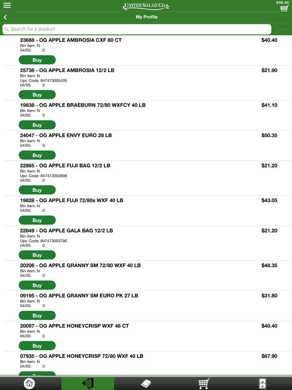 United Salad Checkout iPad screenshot 2 - Food & Drink app