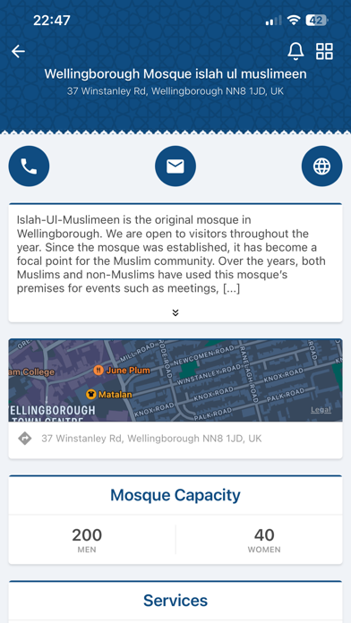 Wellingborough Mosque Screenshot