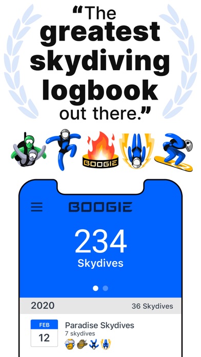 Boogie - Skydiving Logbook Screenshot