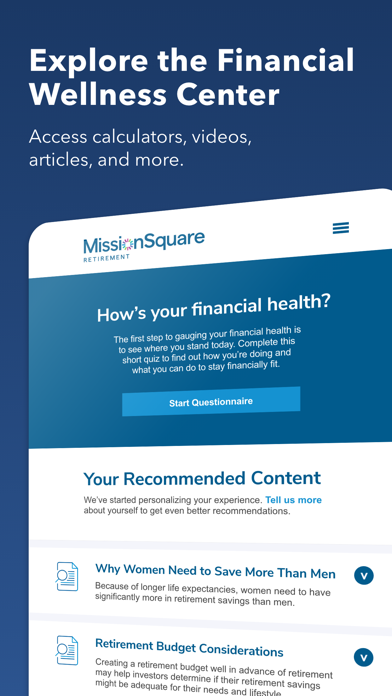 MissionSquare Retirement Screenshot