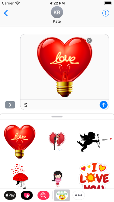 love you stickers Screenshot