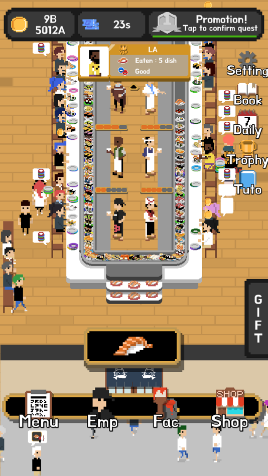 #2. Rotate! Sushi Spin Tycoon (iOS) Bởi: Hyun Tag Jin