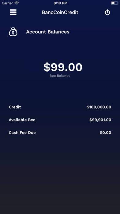 Bank Coin Credit Screenshot