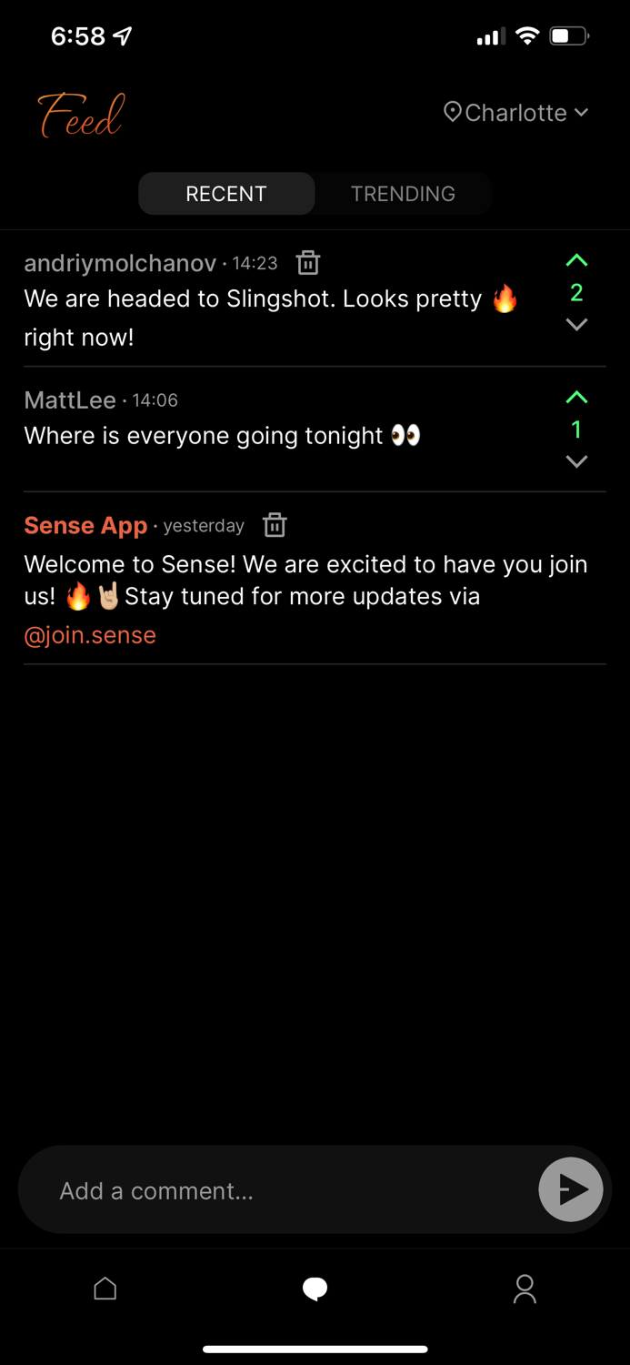 Sense Nightlife Statistics