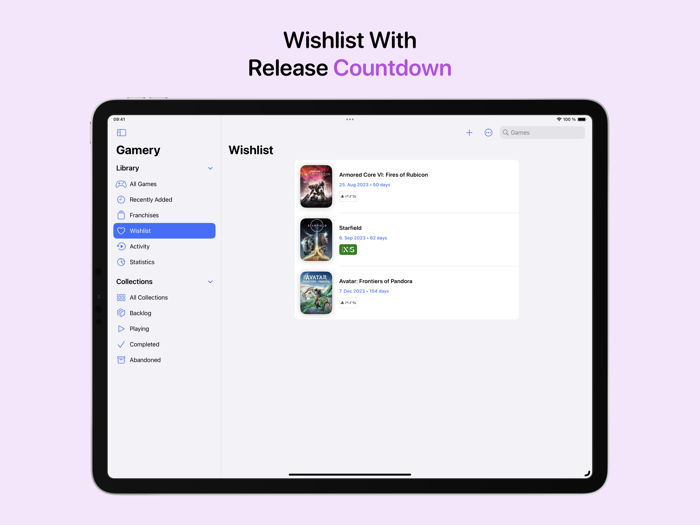 Gamery - Game Tracker