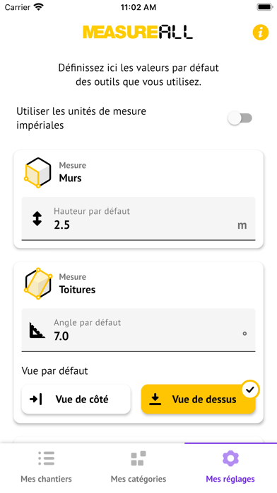 Screenshot #1 pour MeasureAll, pour chantiers