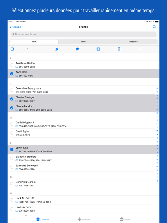 Screenshot #5 pour iContacts: Contacts de groupe