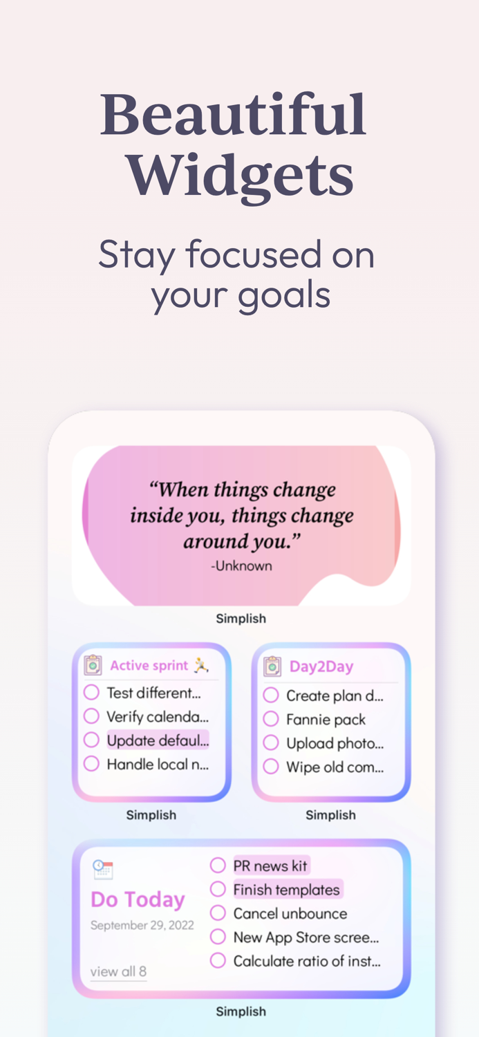 Simplish Planner and To Do List