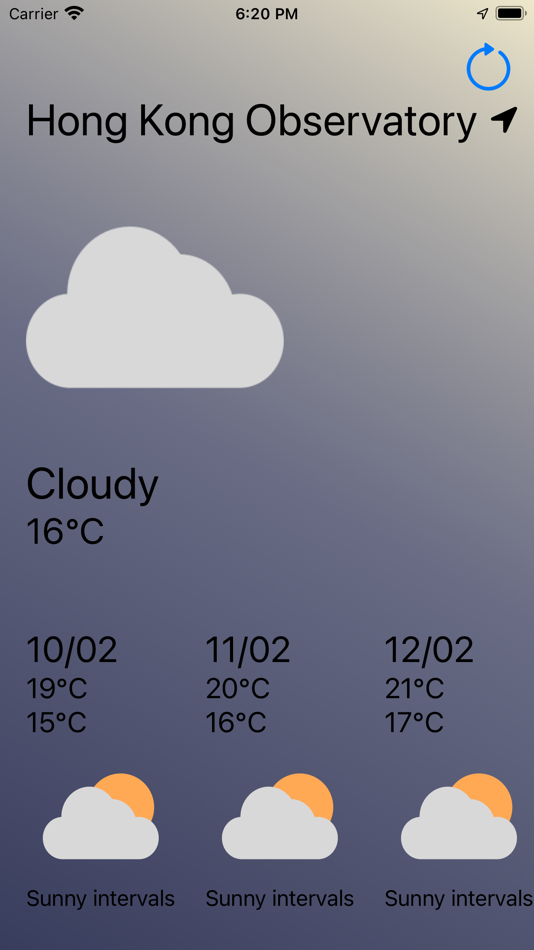 #1. HKWeather:9days weather report (iOS) 由: Wing To Wong