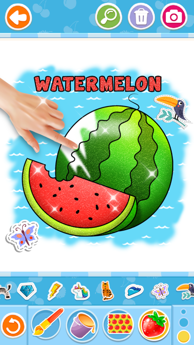 Screenshot #3 pour Glitter fruits coloring