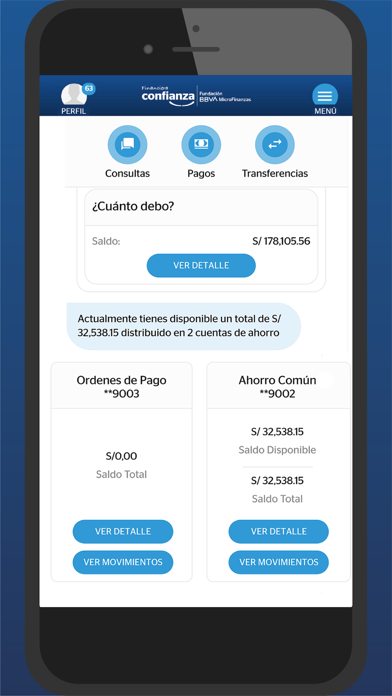 App de Financiera Confianza Screenshot
