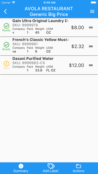 ZiiZii Label Printing Screenshot