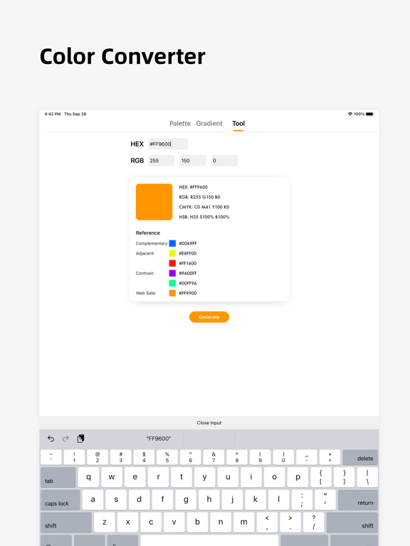 ColorCard: Palette Tool iPad screenshot 6 - Reference app