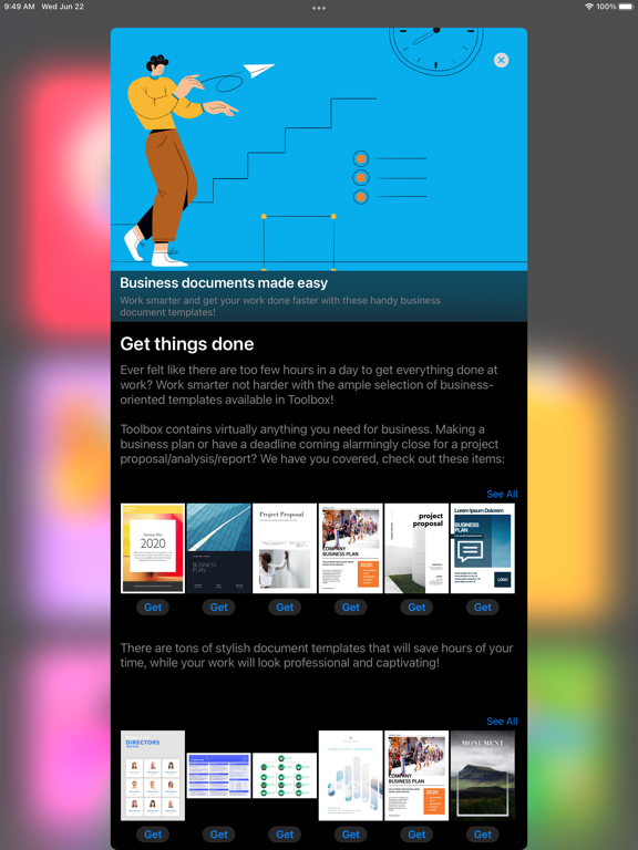 Screenshot #1 for Toolbox for iWork: Templates