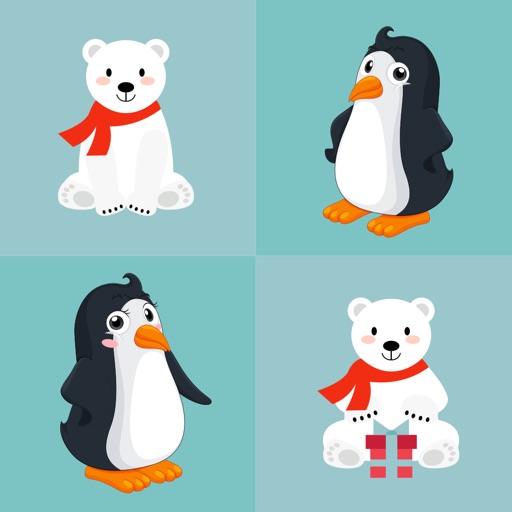 Polar Bear and Penguin Emojis icon