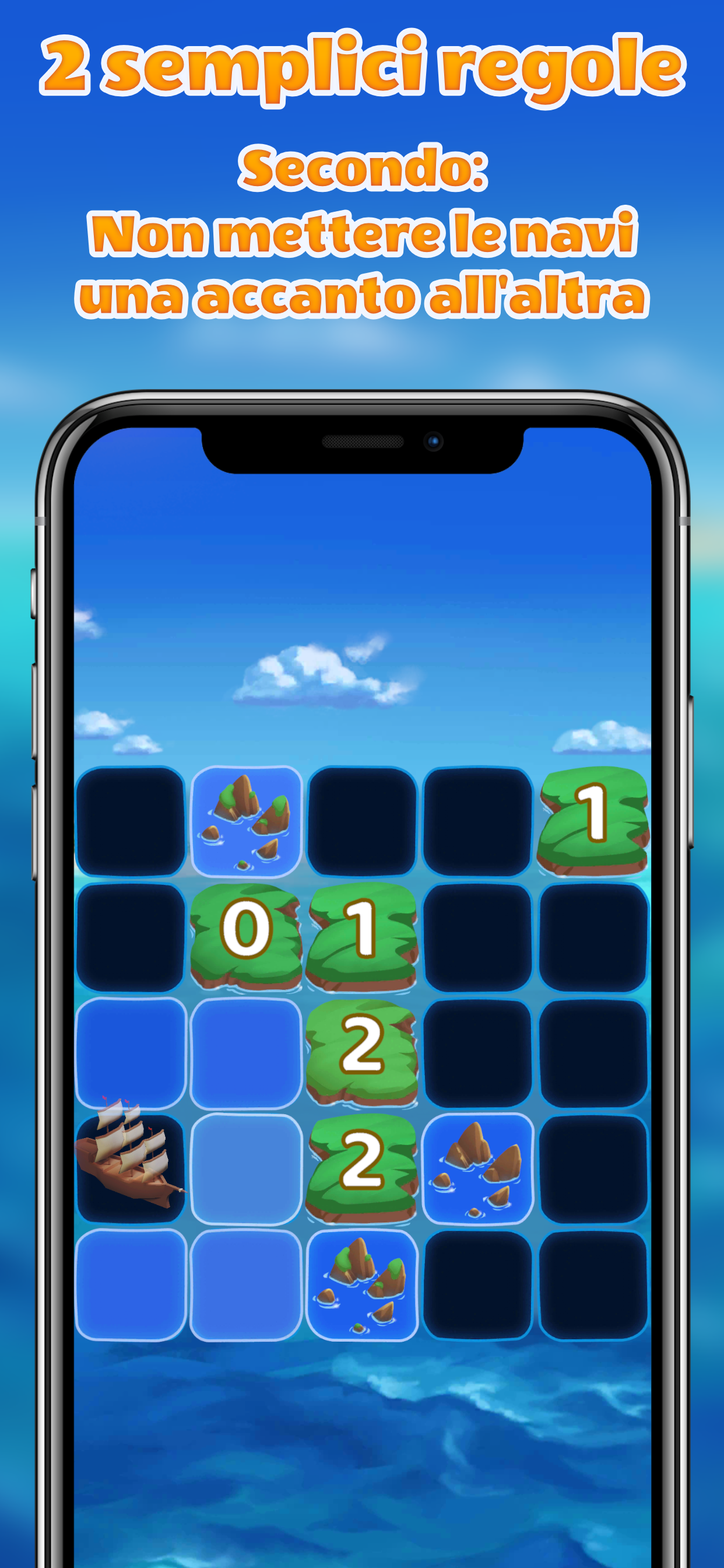 Isole e navi puzzle di logica