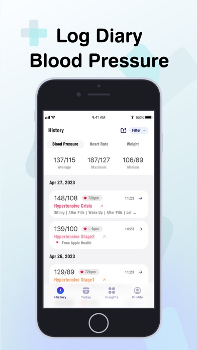 BP Health: Blood Pressure Log Screenshot