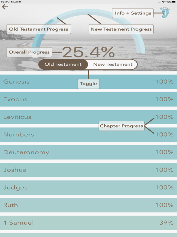 Footsteps: Bible Tracker iPad screenshot 5 - Reference app